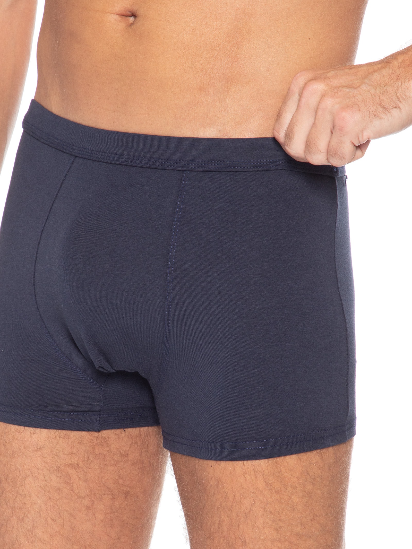 Cueca Boxer Algodão Azul Basiq Men
