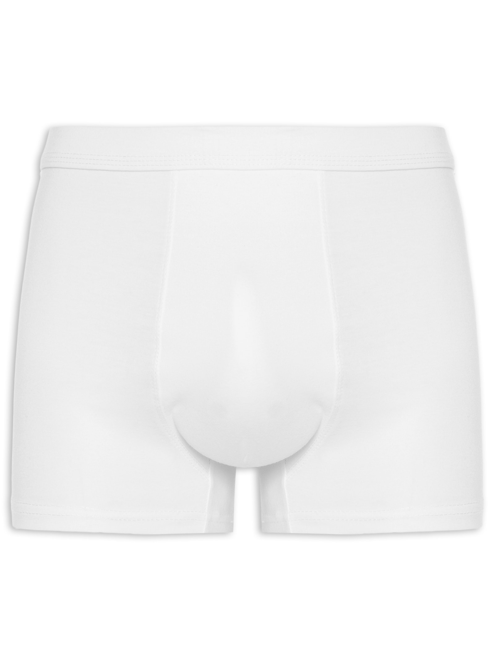Cueca Boxer Algodão Branco Basiq Men