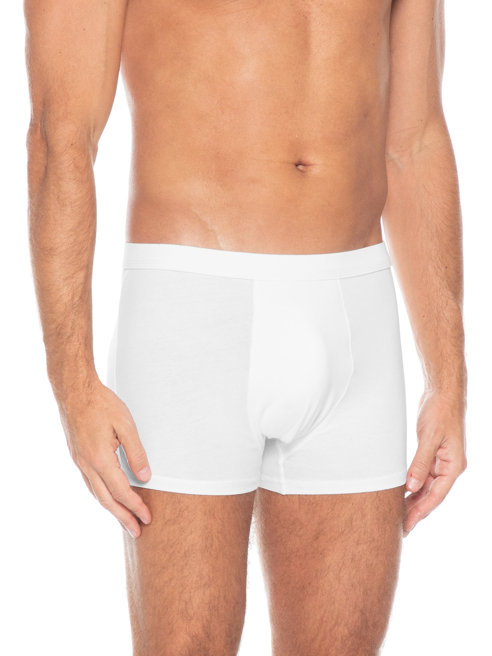 Cueca Boxer Algodão Branco Basiq Men