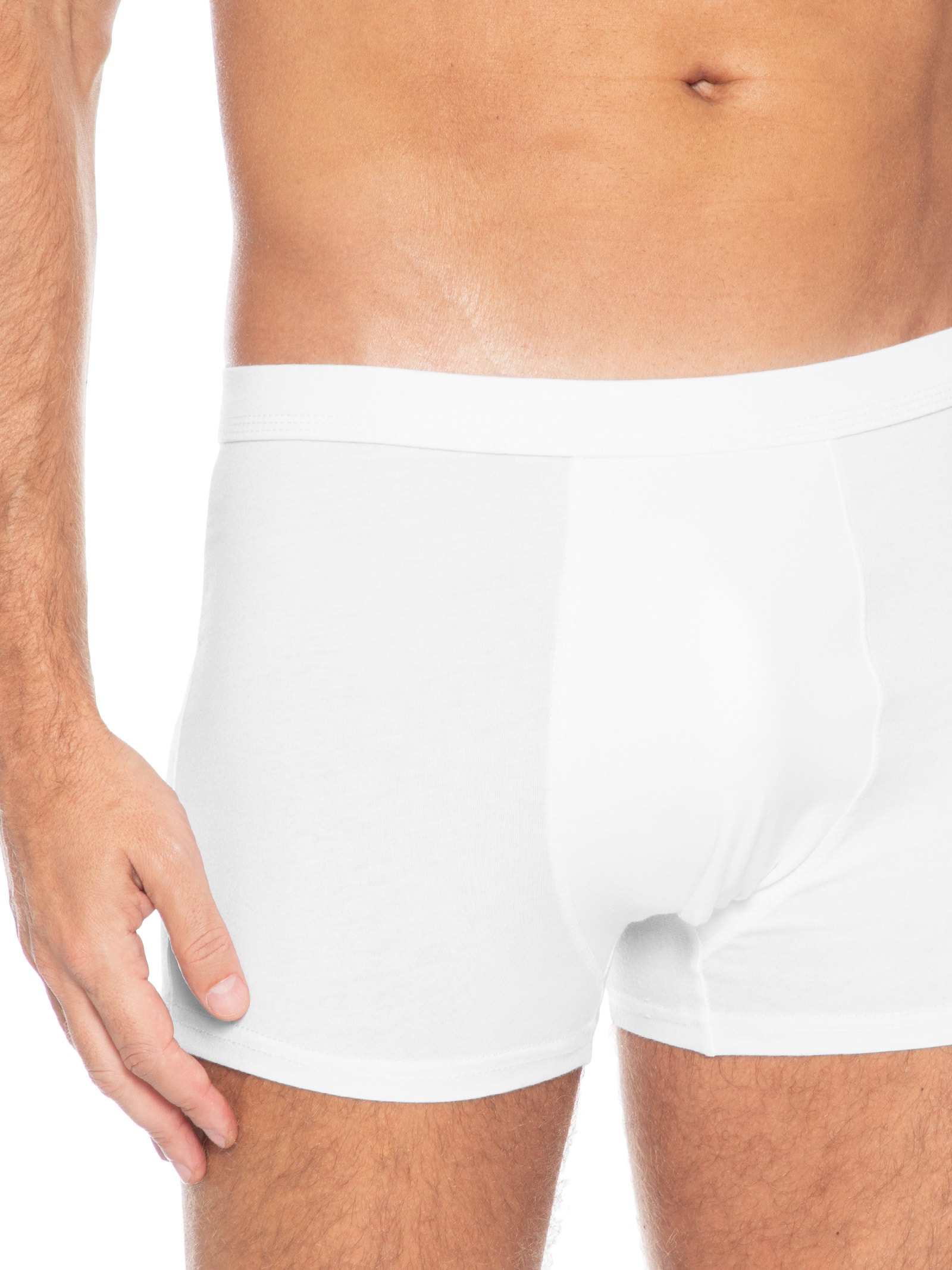 Cueca Boxer Algodão Branco Basiq Men