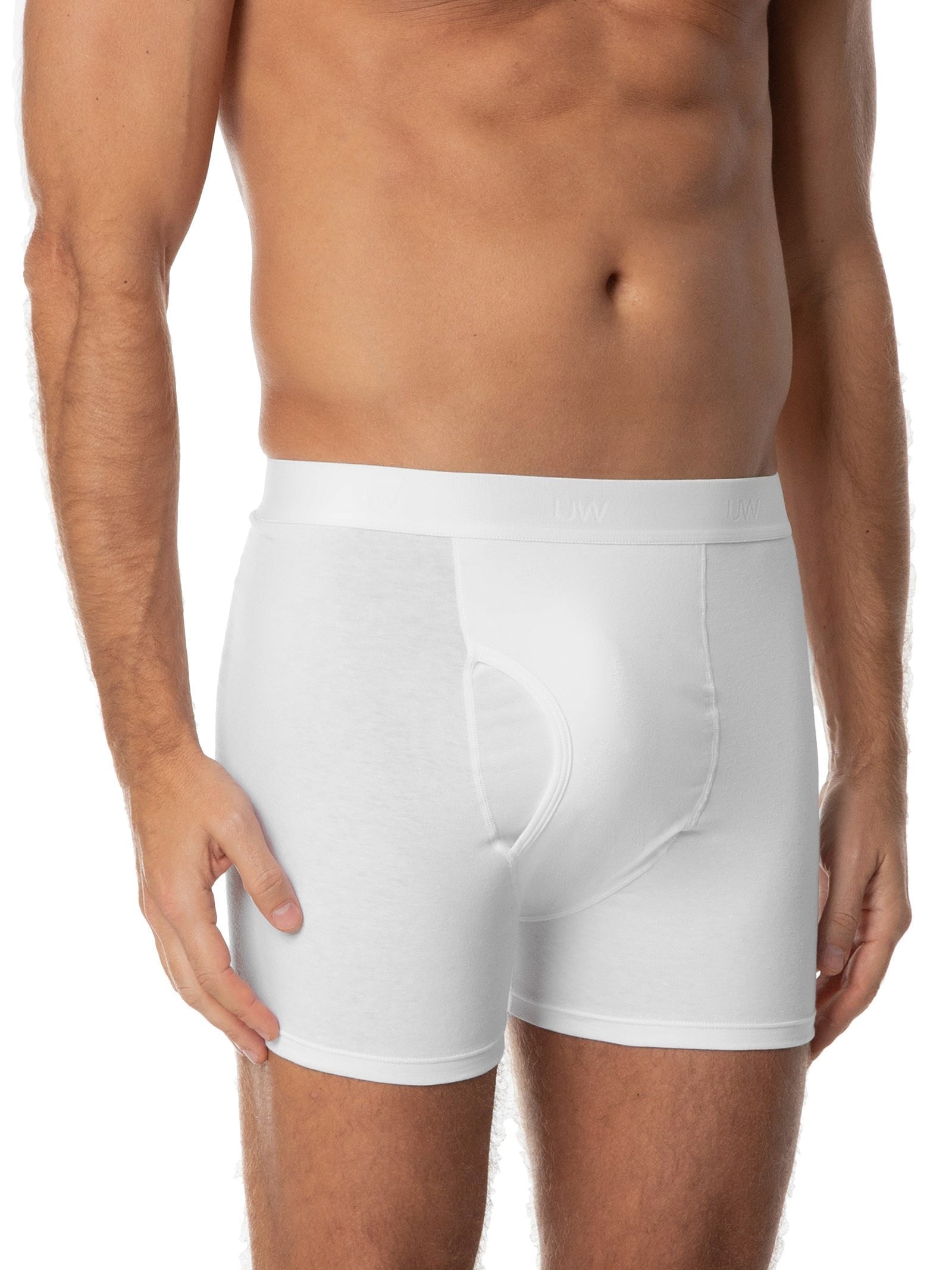 Cueca Boxer Algodão Egípcio Branco Casa Das Cuecas