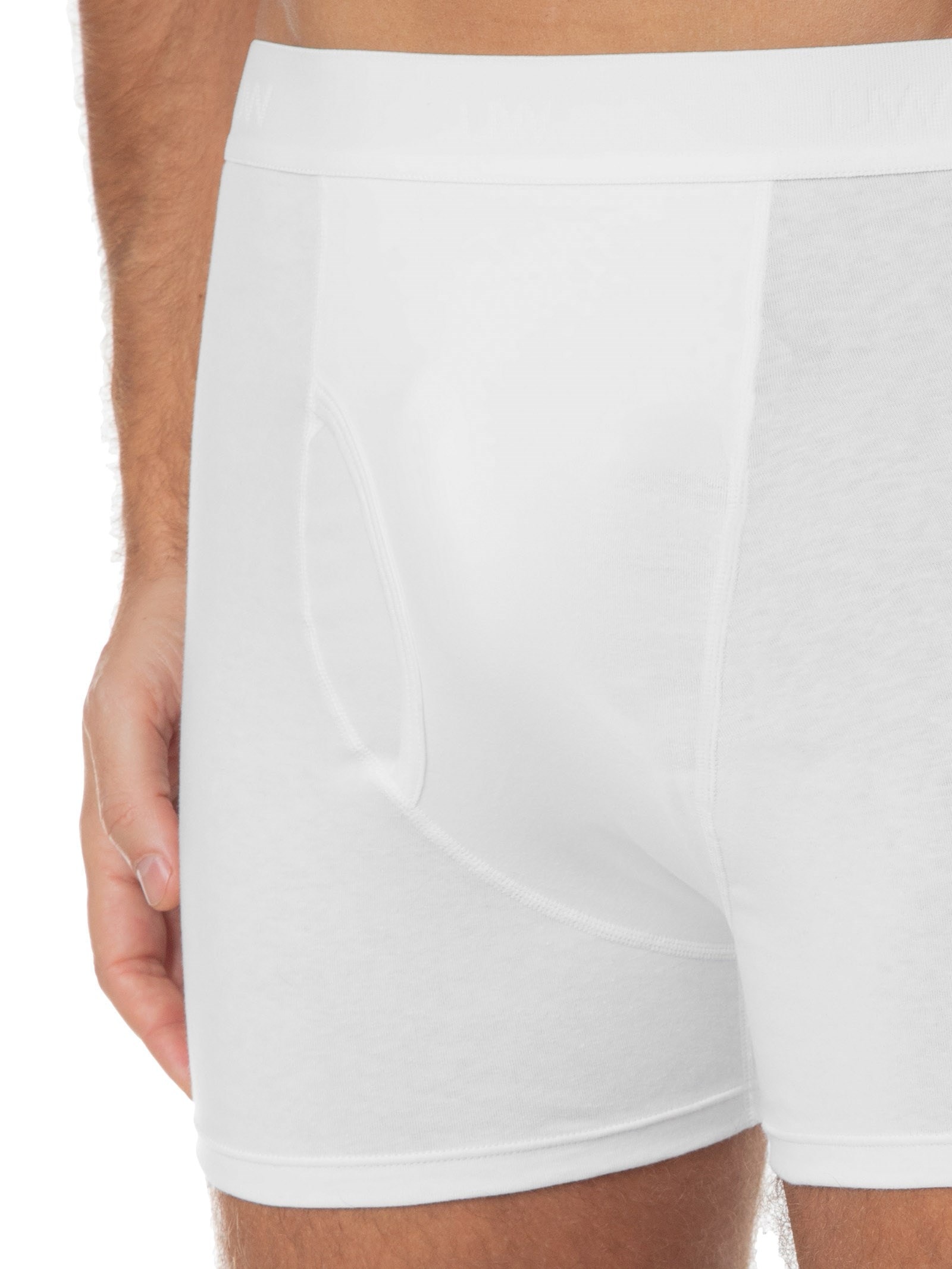 Cueca Boxer Algodão Egípcio Branco Casa Das Cuecas