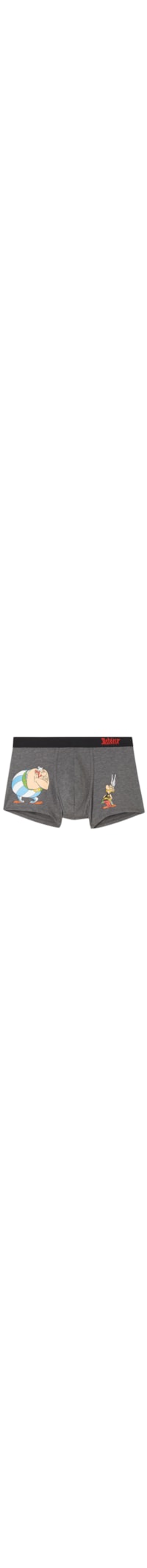 Cueca Boxer Asterix e Obelix Em Algodão Supima - Cinza