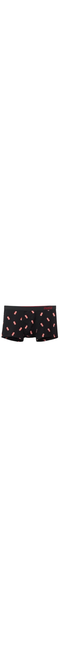 Cueca Boxer Coca-Cola Em Algodão Supima - Preto