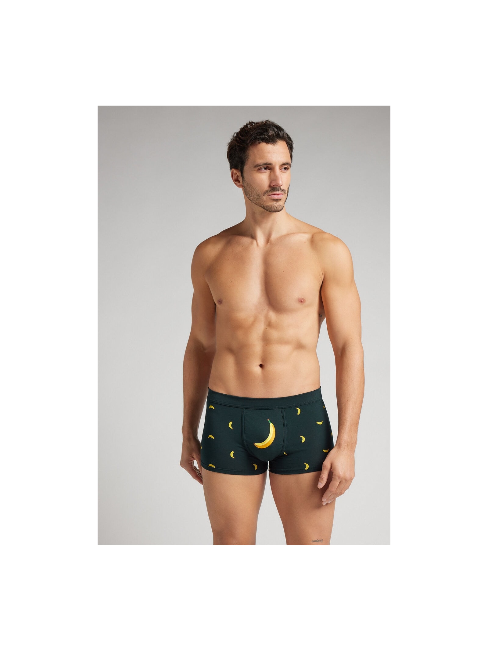 Cueca Boxer Com Estampa De Bananas Em Algodão Supima Verde Intimissimi