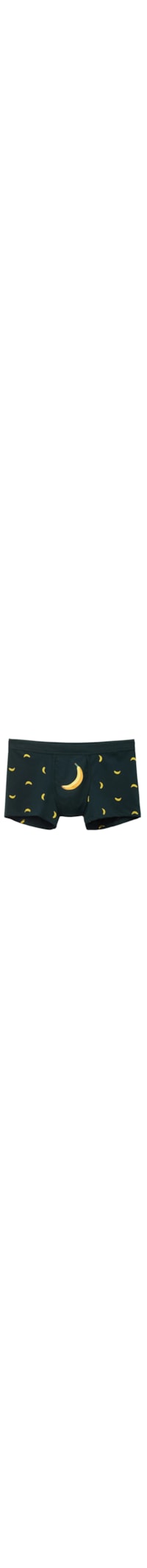 Cueca Boxer Com Estampa De Bananas Em Algodão Supima - Verde