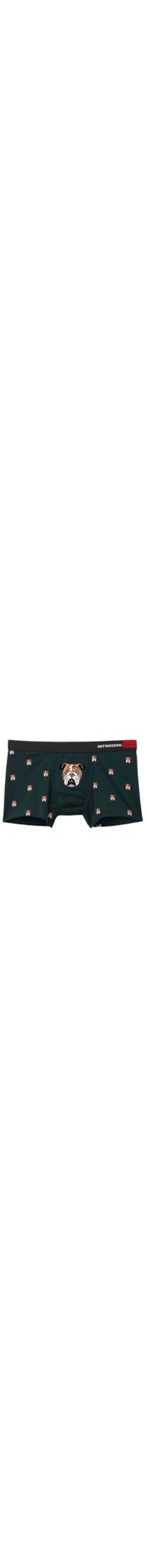 Cueca Boxer Com Estampa De Bulldogs Em Algodão Natural Fresh - Verde