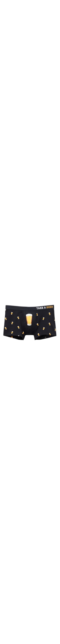 Cueca Boxer Com Estampa De Cerveja Em Algodão Supima - Azul