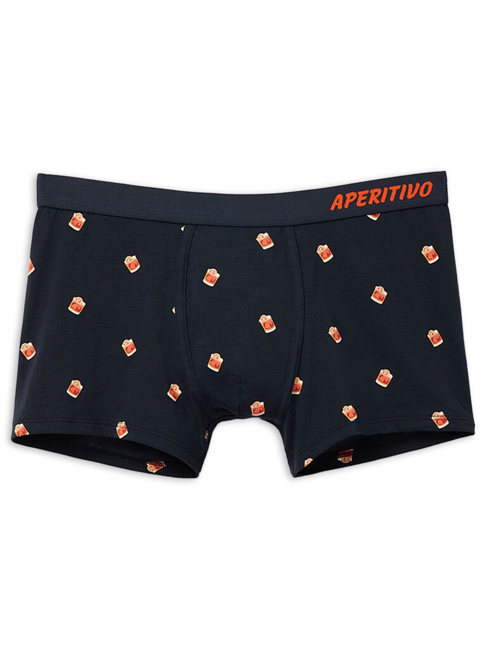 Cueca Boxer Com Estampa De Coquetel Negroni Em Algodão Supima Azul Intimissimi