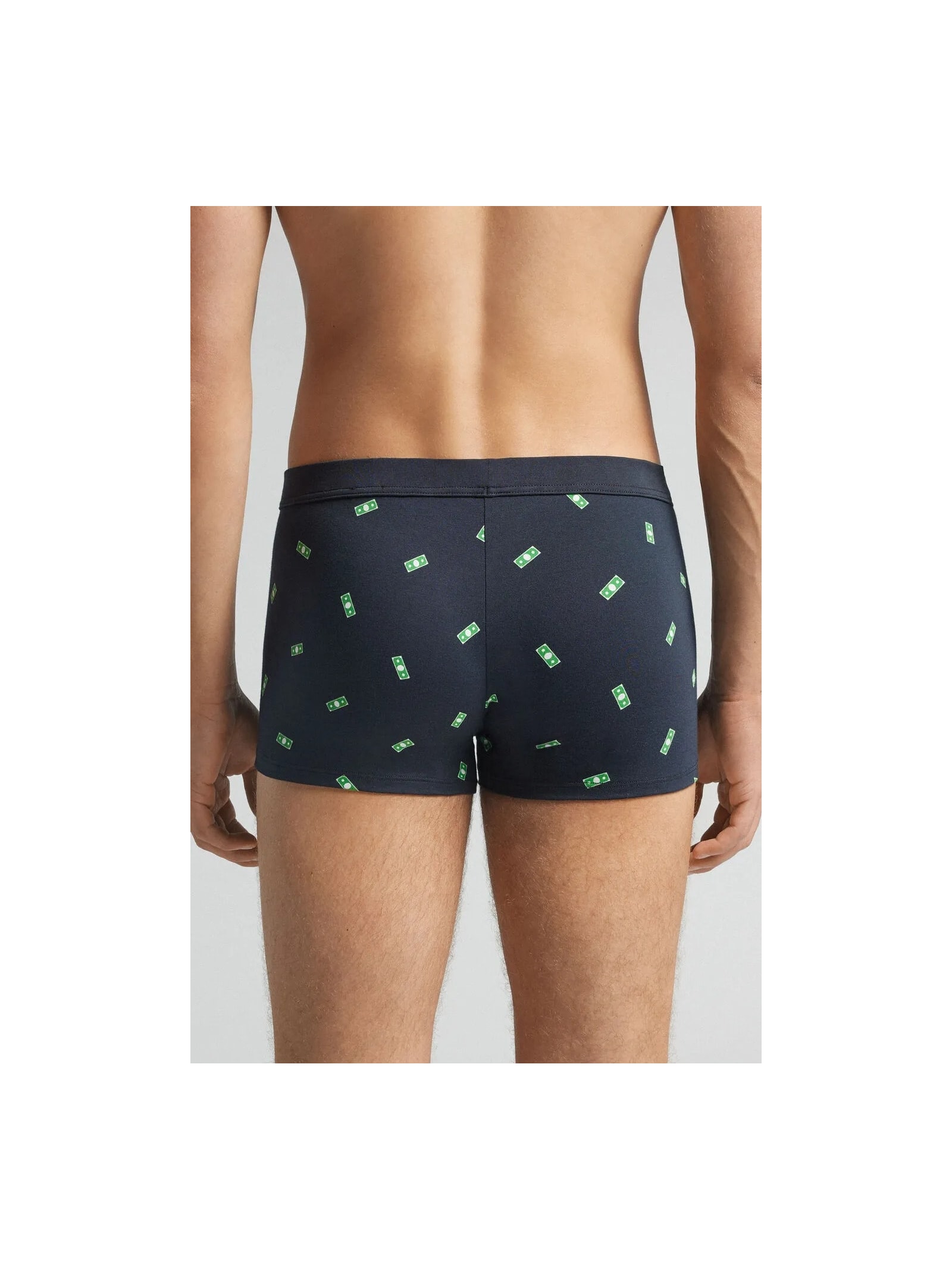 Cueca Boxer Com Estampa De Dólar Em Algodão Supima Azul Intimissimi