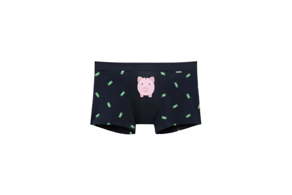 Cueca Boxer Com Estampa De Dólar Em Algodão Supima - Azul