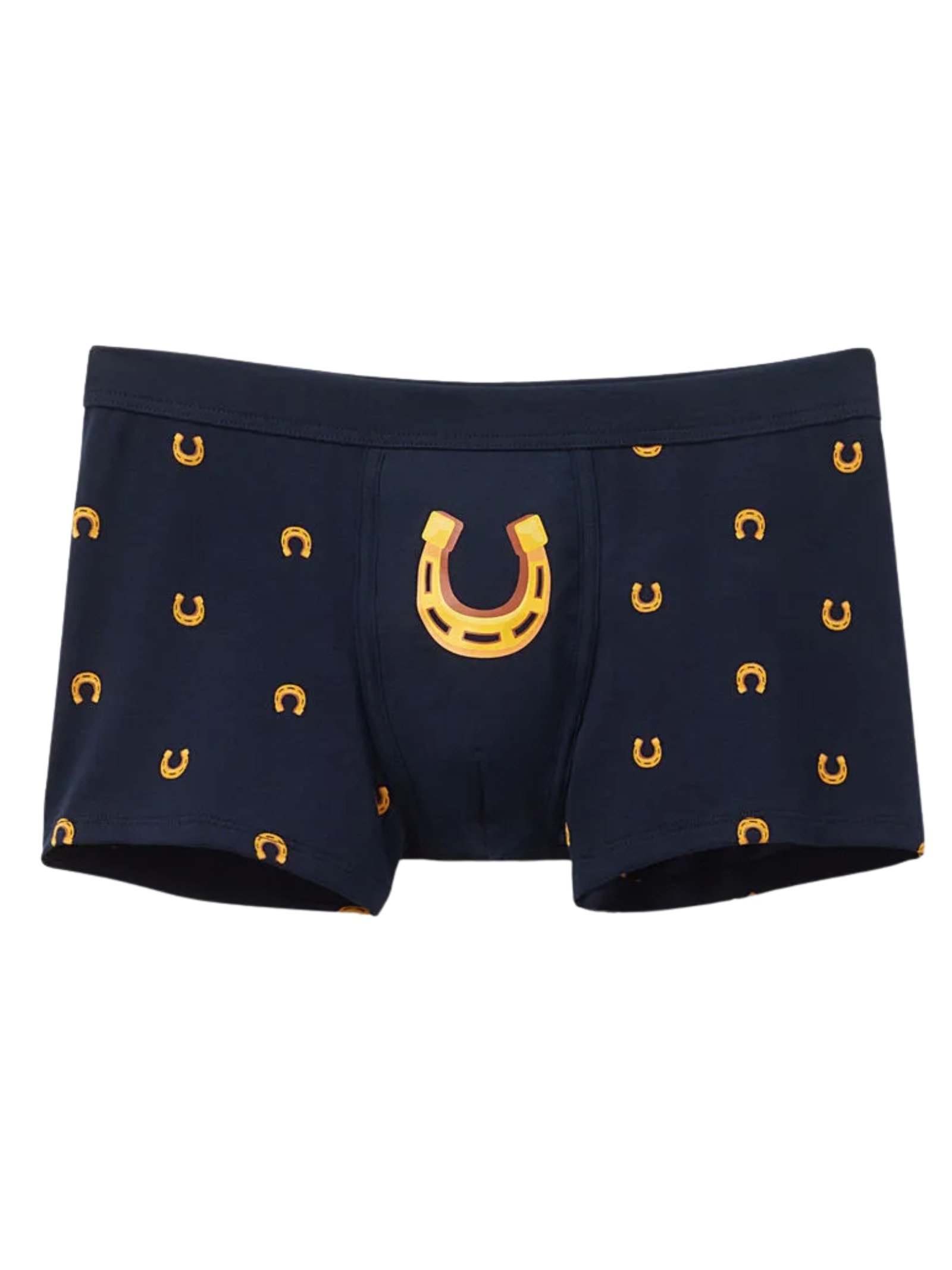 Cueca Boxer Com Estampa De Ferraduras De Cavalo Em Algodão Supima Azul Intimissimi