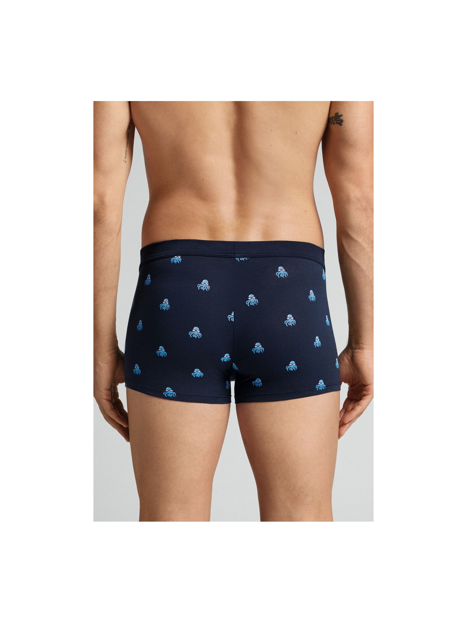 Cueca Boxer Com Estampa De Polvo Em Algodão Natural Fresh Azul Intimissimi