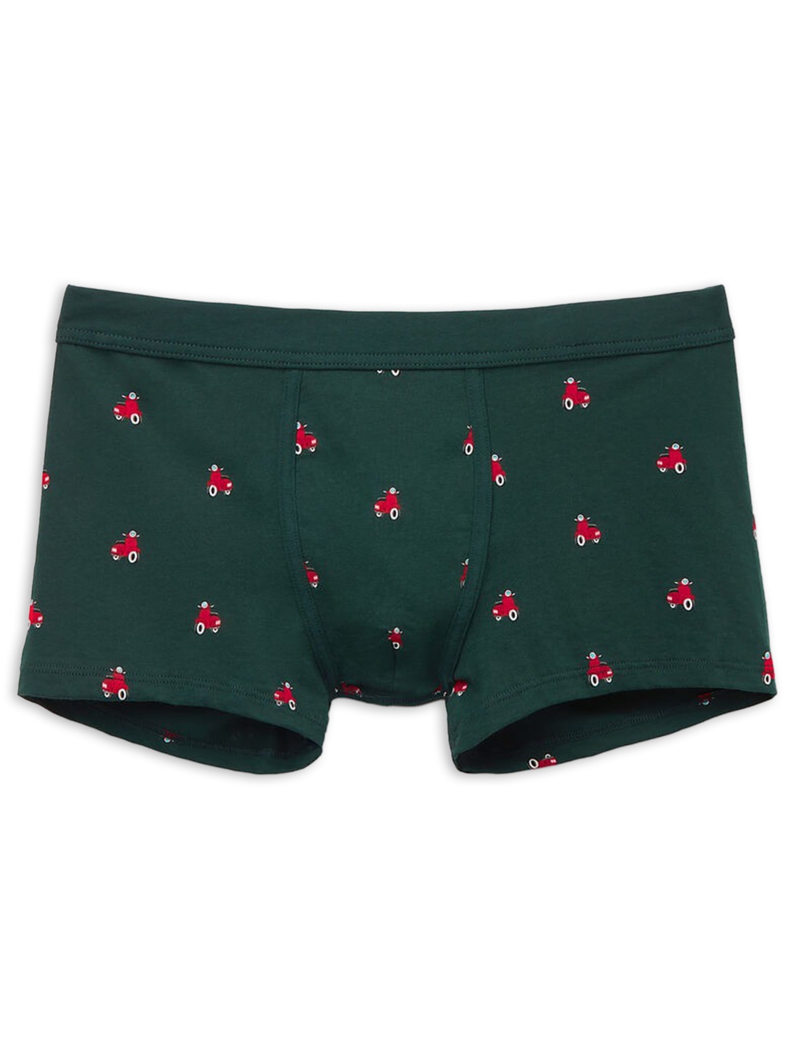 Cueca Boxer Com Estampa De Scooter Em Algodão Natural Fresh Verde Intimissimi