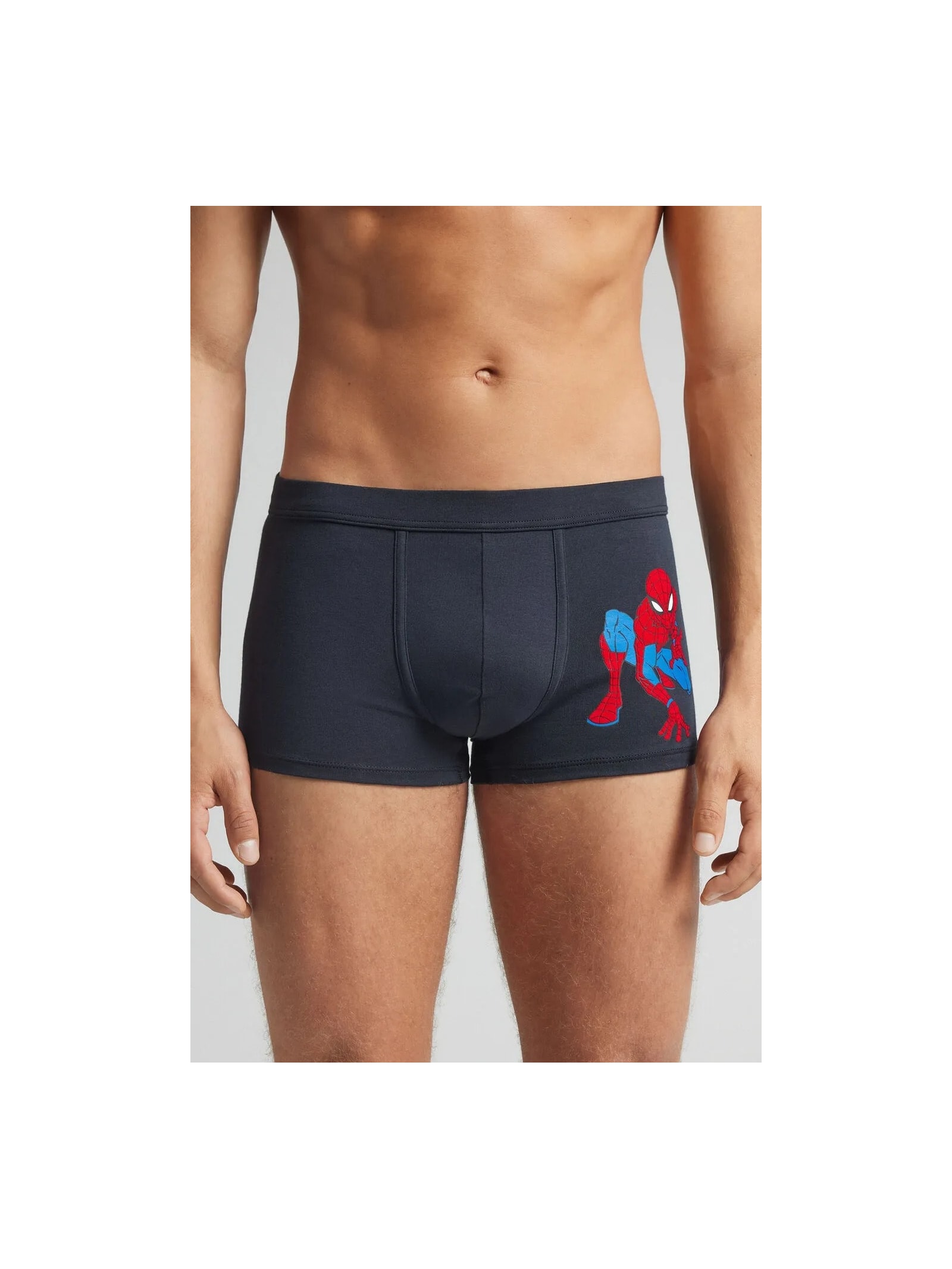 Cueca Boxer Com Estampa Marvel Homem-Aranha Em Algodão Supima Azul Intimissimi
