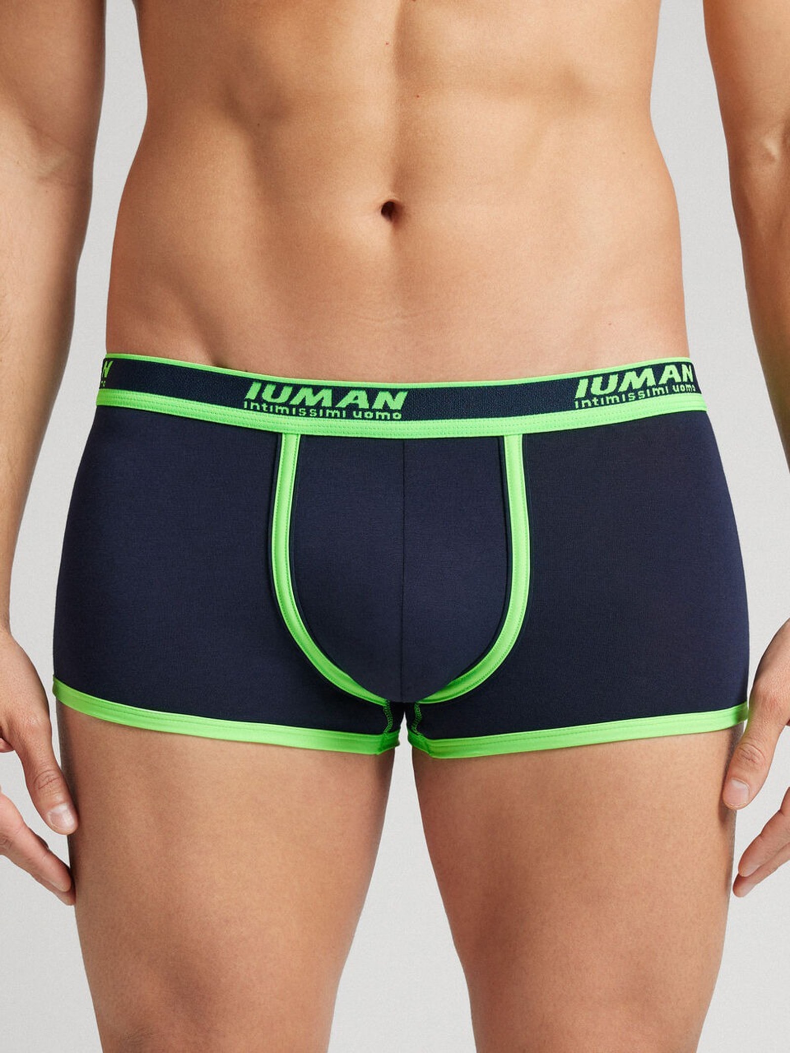 Cueca Boxer Com Logotipo Em Algodão Supima Azul Intimissimi