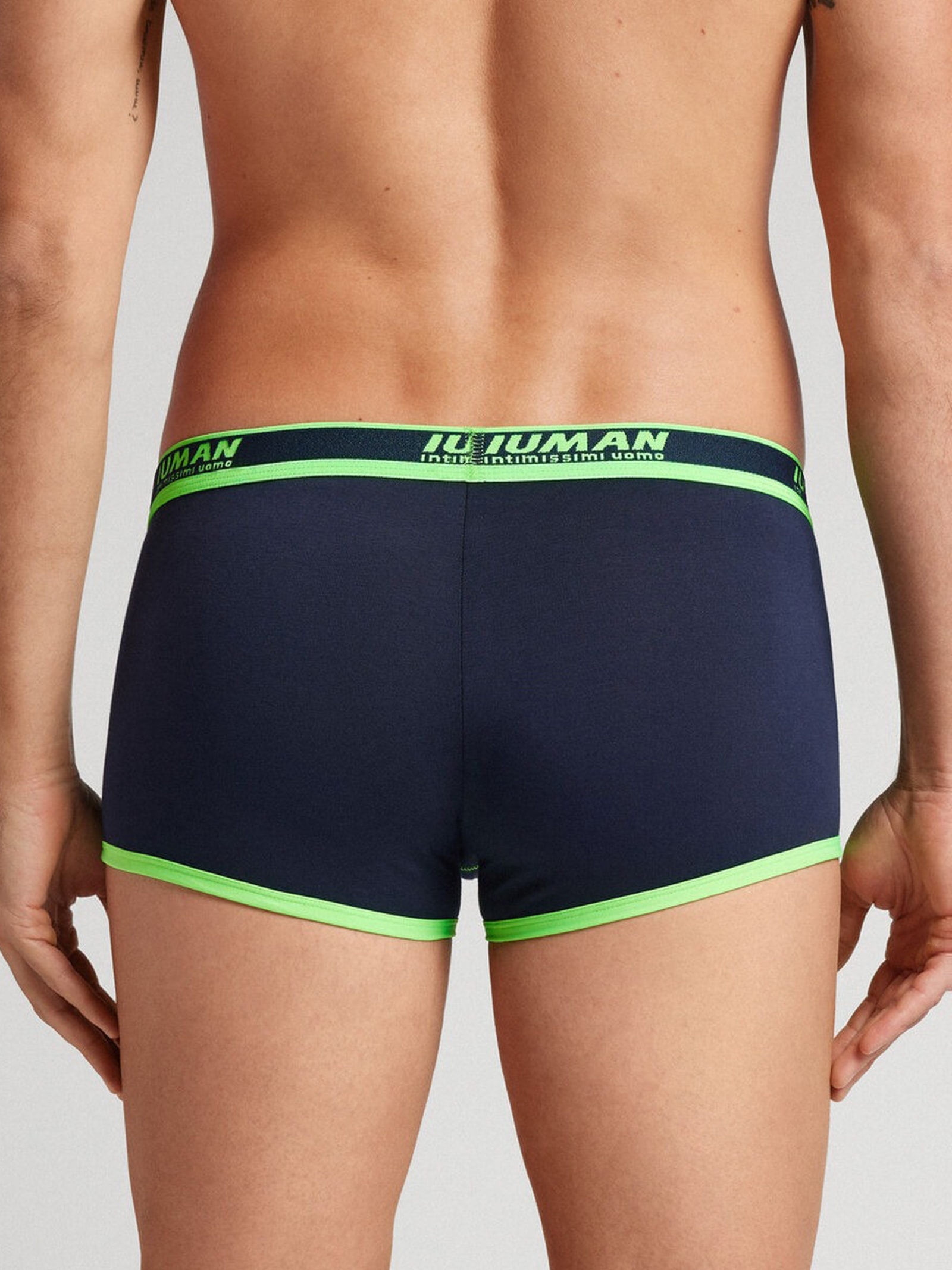 Cueca Boxer Com Logotipo Em Algodão Supima Azul Intimissimi