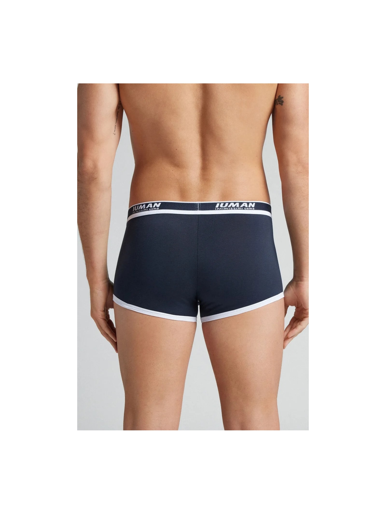 Cueca Boxer Com Logotipo Em Algodão Supima Azul Intimissimi
