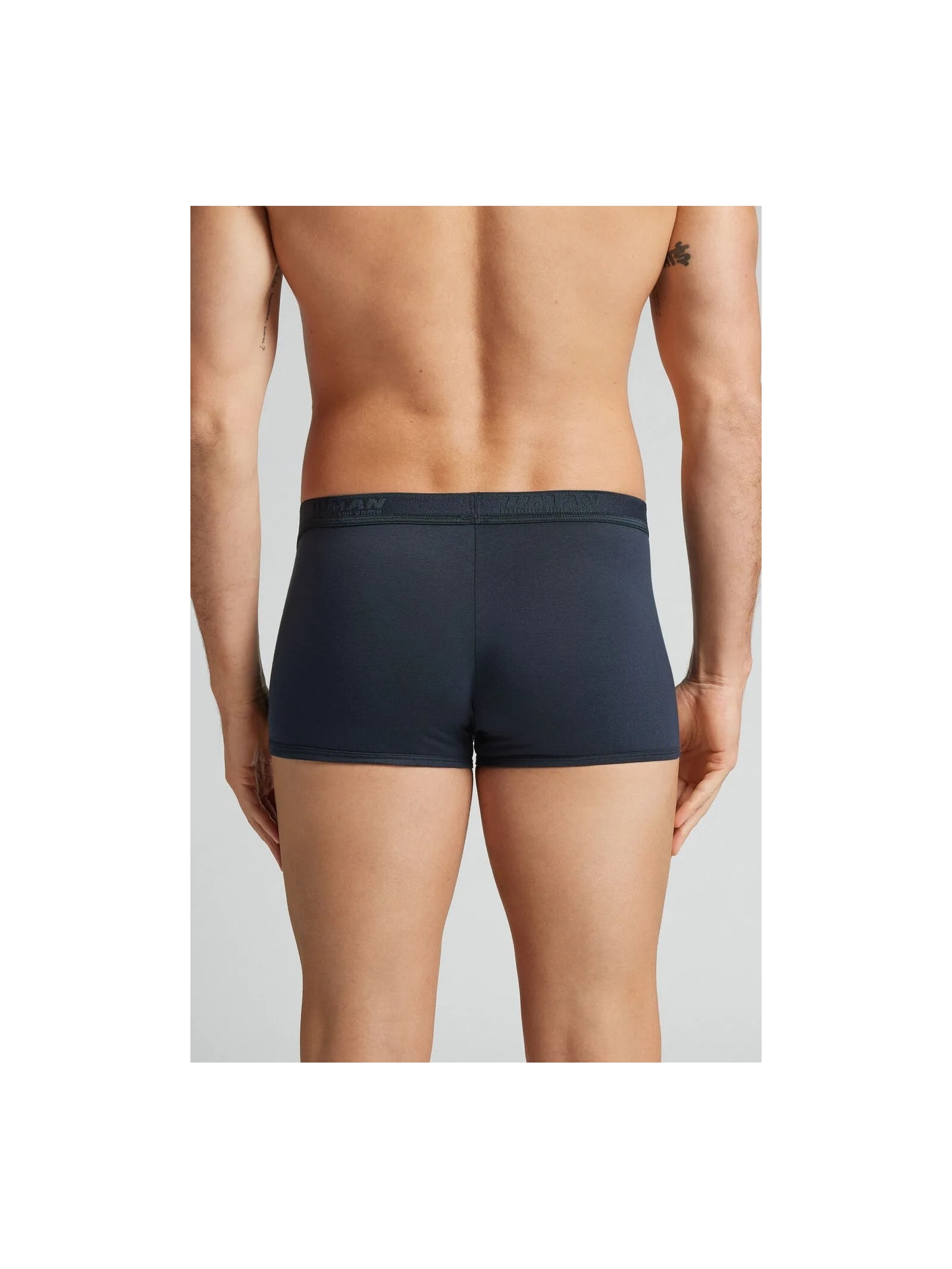 Cueca Boxer Com Logotipo Em Algodão Supima Azul Intimissimi