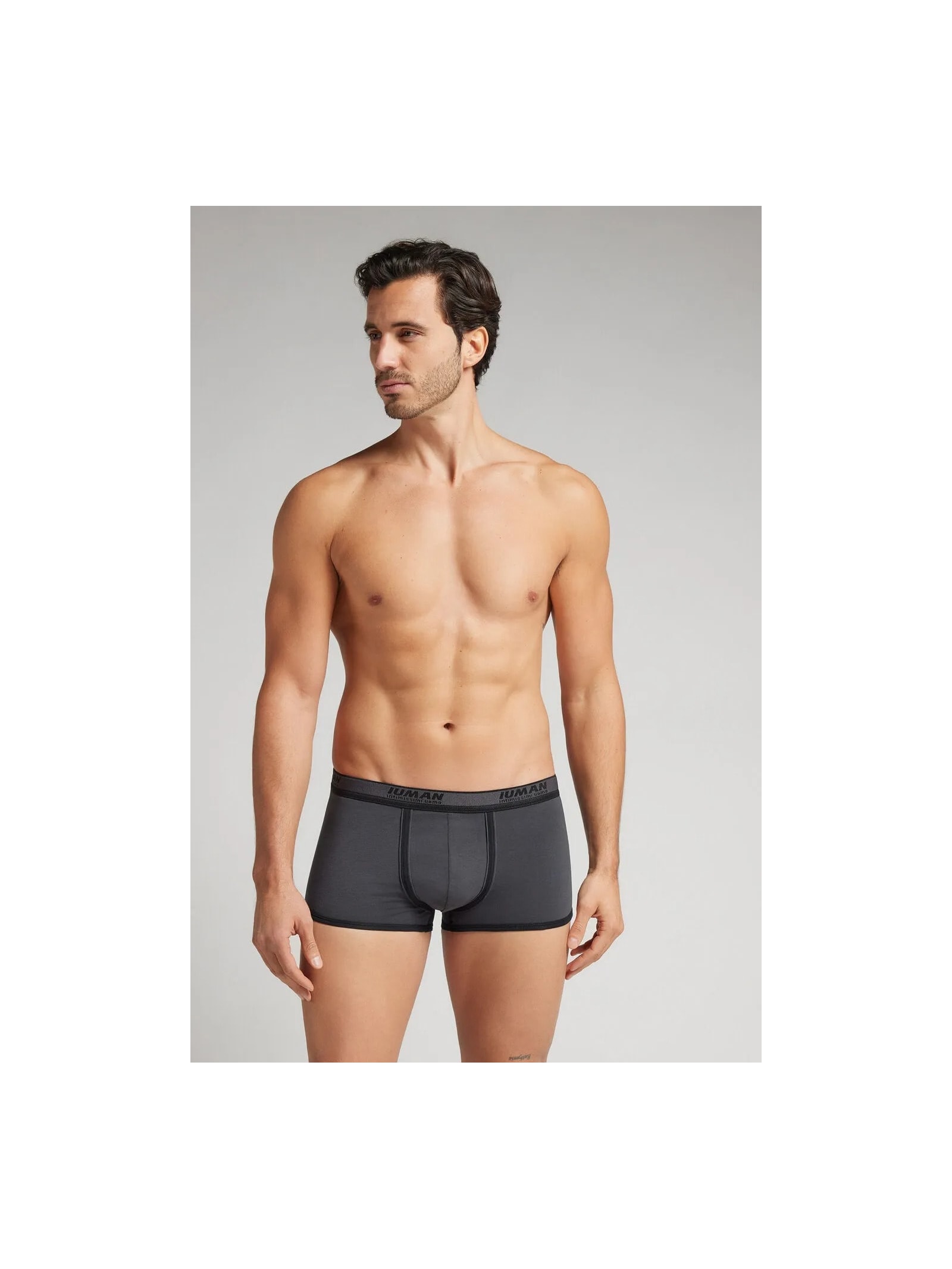 Cueca Boxer Com Logotipo Em Algodão Supima Preto Intimissimi