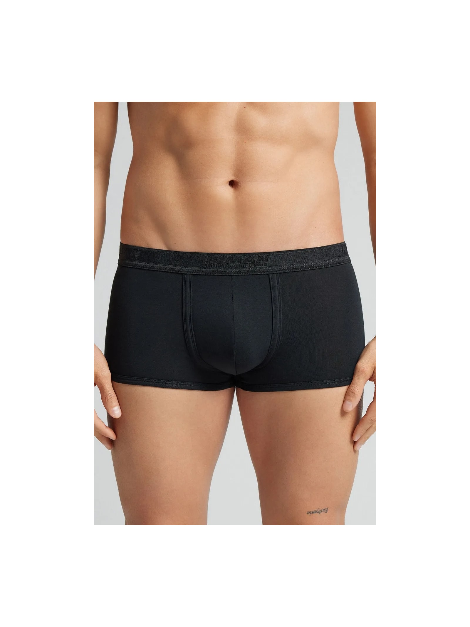 Cueca Boxer Com Logotipo Em Algodão Supima Preto Intimissimi