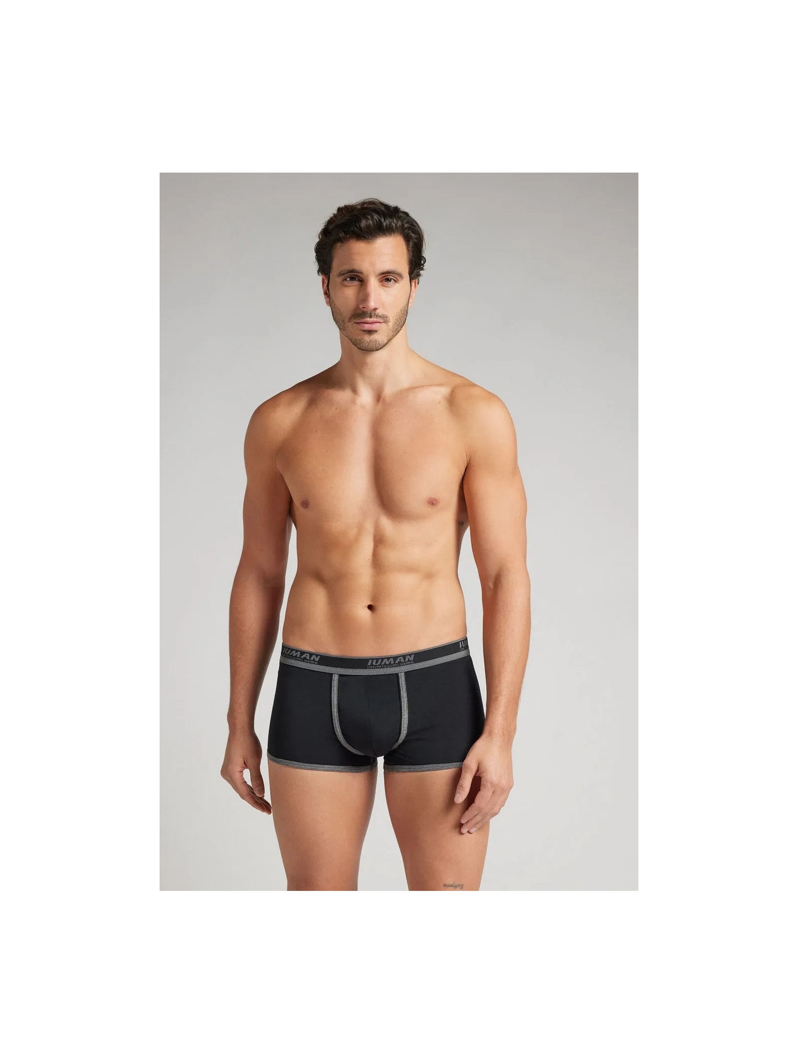 Cueca Boxer Com Logotipo Em Algodão Supima Preto Intimissimi