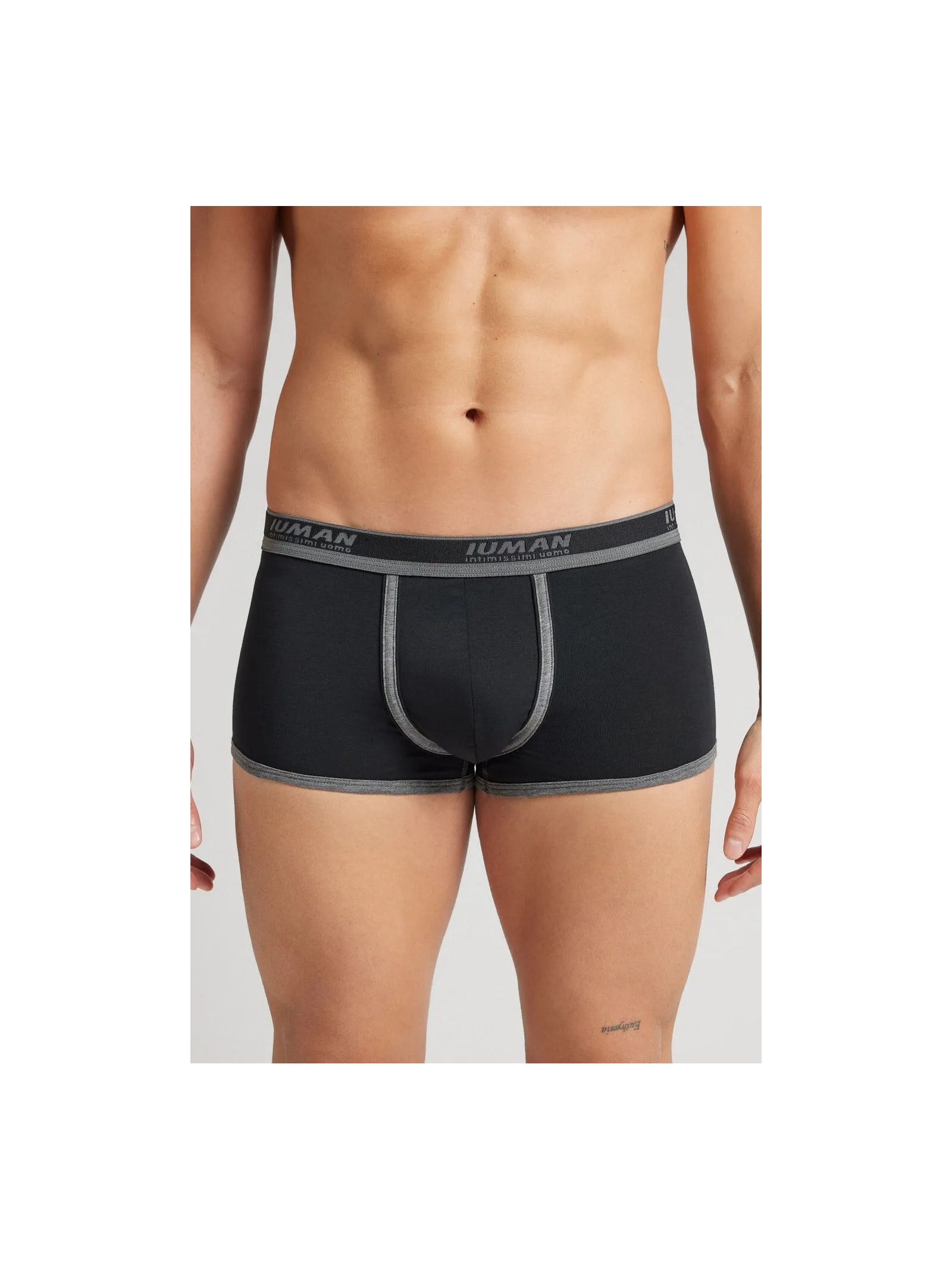 Cueca Boxer Com Logotipo Em Algodão Supima Preto Intimissimi