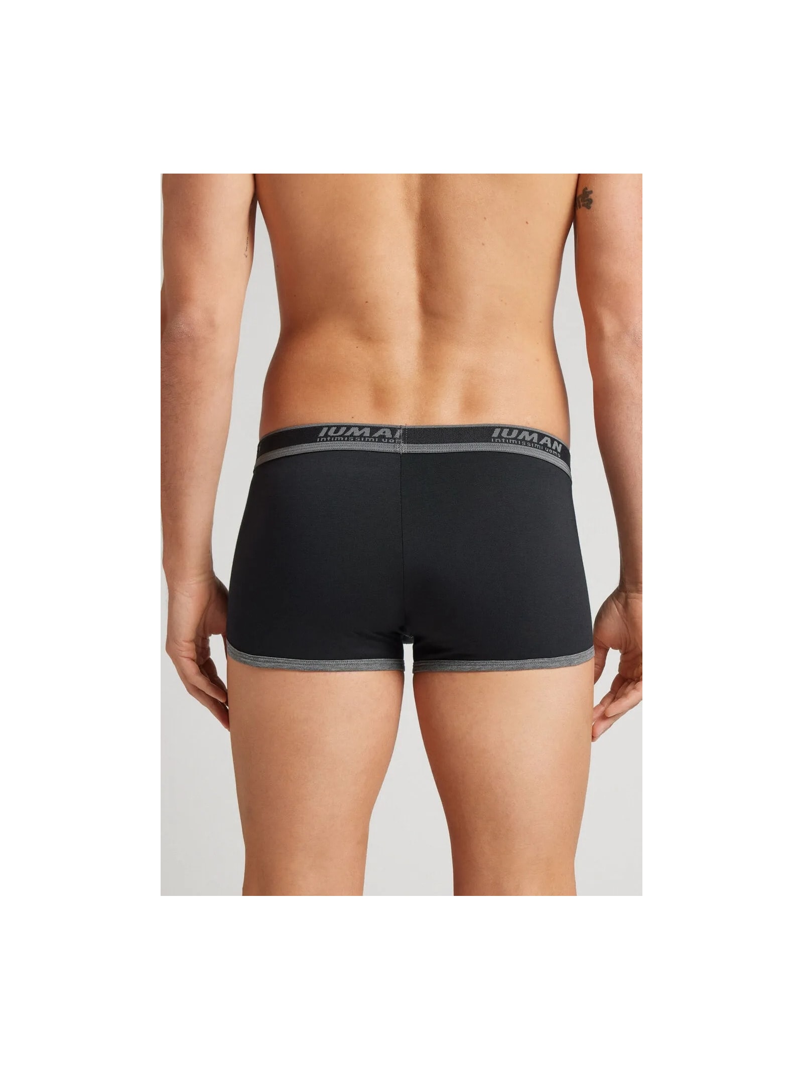 Cueca Boxer Com Logotipo Em Algodão Supima Preto Intimissimi