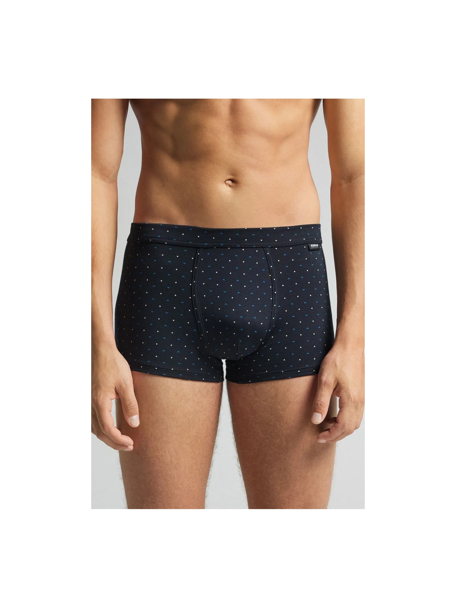 Cueca Boxer Com Padrão Geométrico Em Algodão Supima Azul Intimissimi