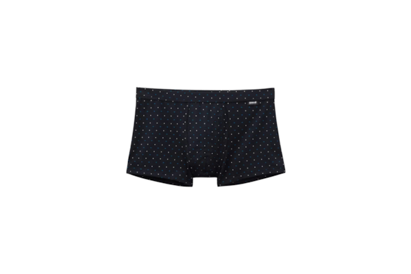 Cueca Boxer Com Padrão Geométrico Em Algodão Supima - Azul