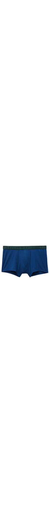 Cueca Boxer De Microfibra Com Logotipo - Azul