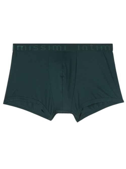 Cueca Boxer De Microfibra Com Logotipo - Verde