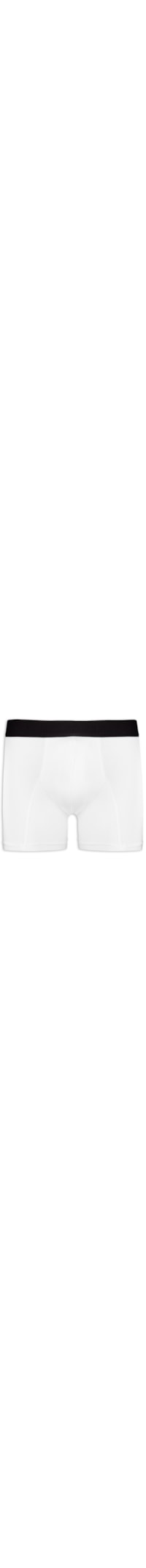 Cueca Boxer Elástico Pima - Branco