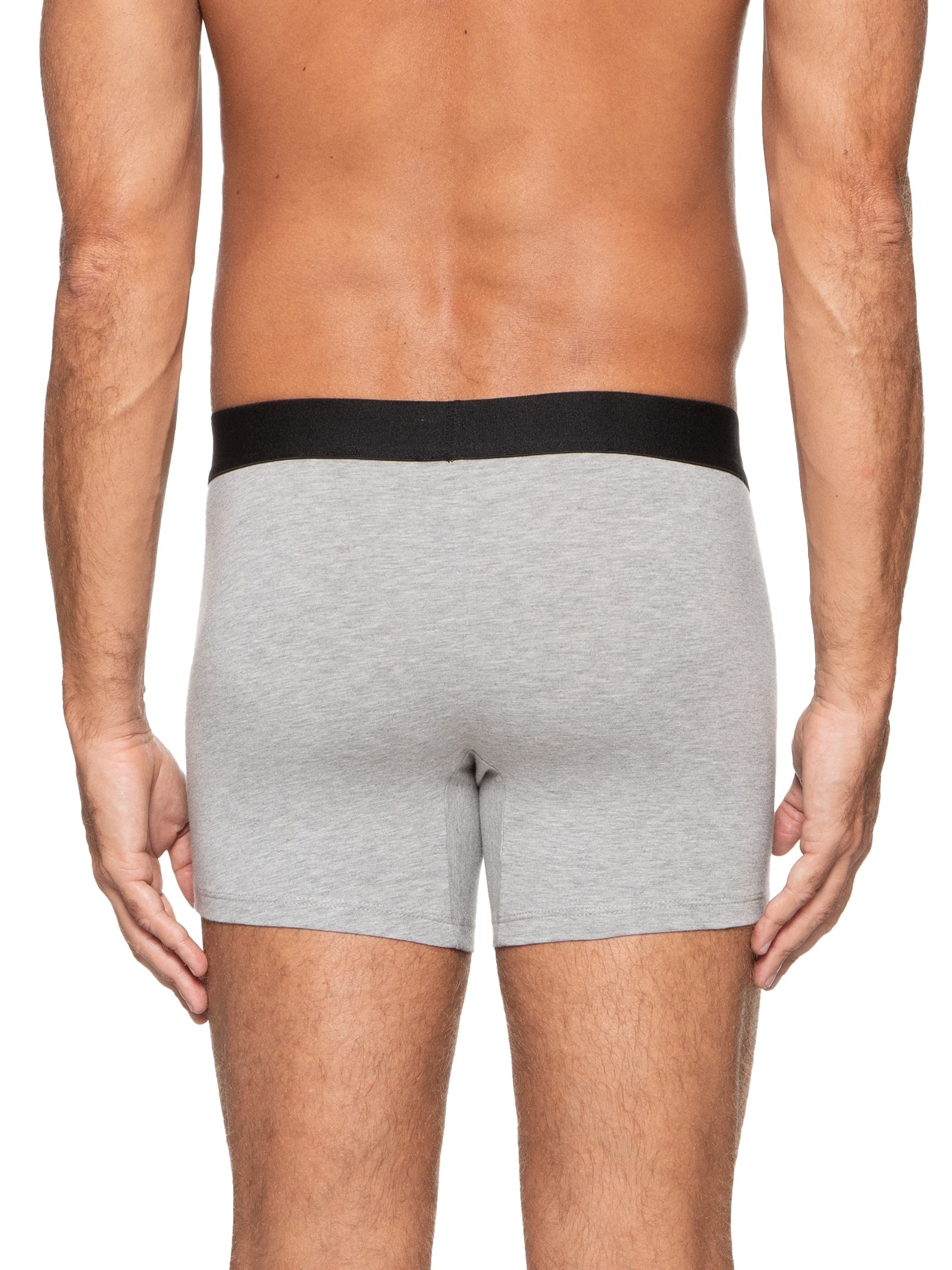 Cueca Boxer Elástico Pima Cinza '2 Essential
