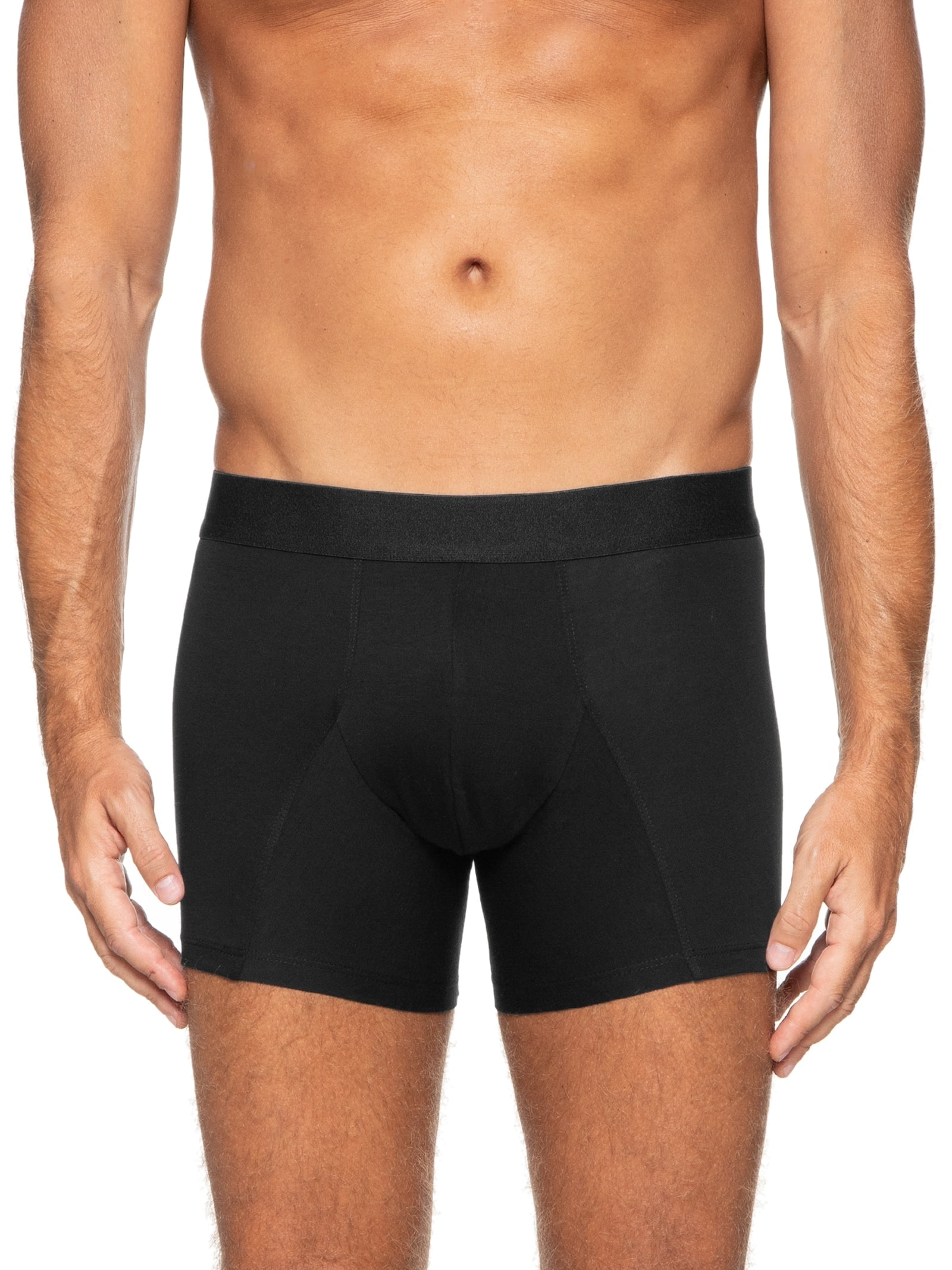 Cueca Boxer Elástico Pima Preto '2 Essential