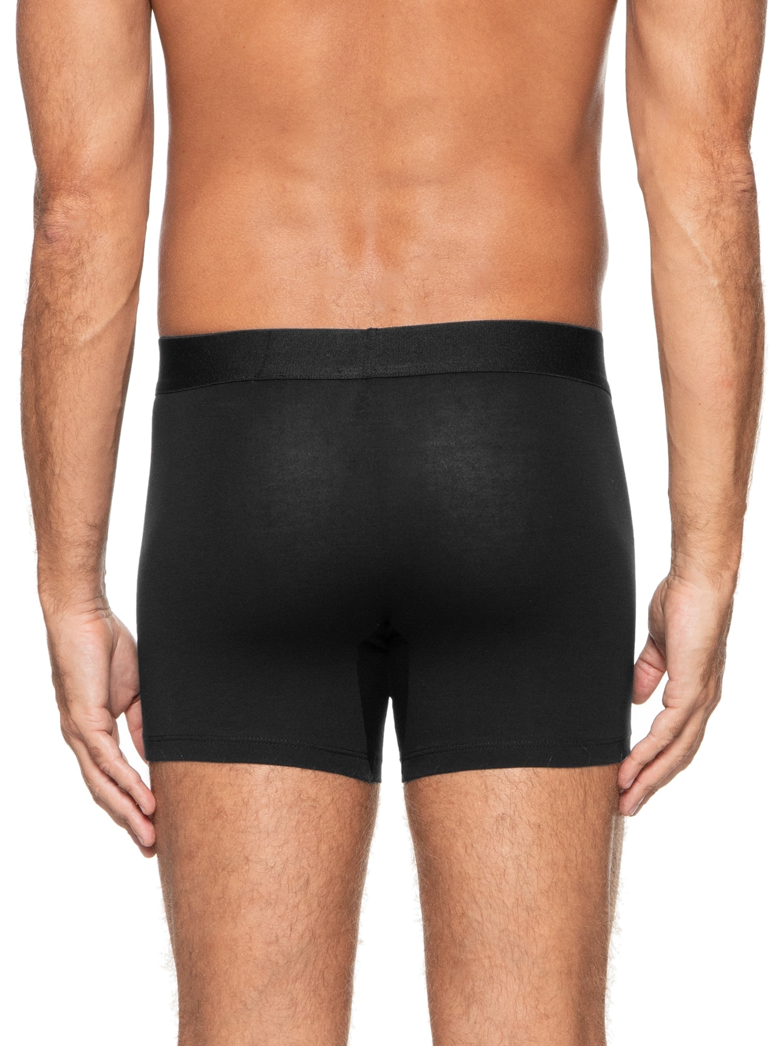 Cueca Boxer Elástico Pima Preto '2 Essential
