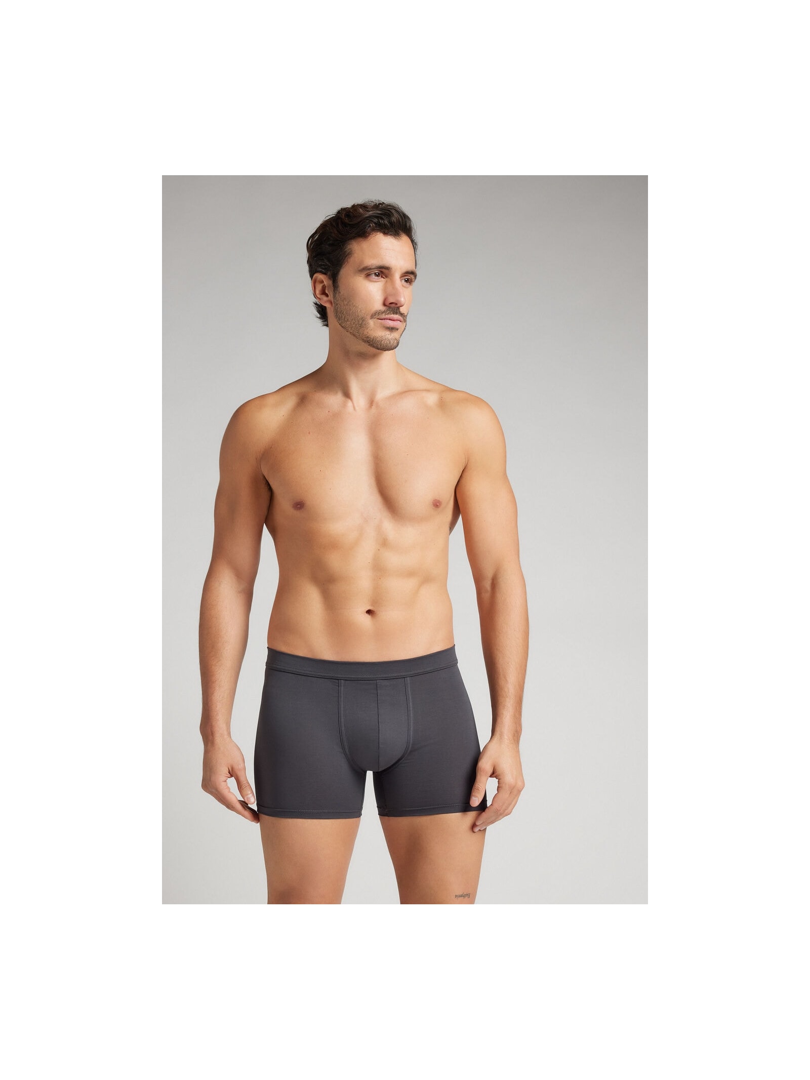 Cueca Boxer Em Algodão Premium Cinza Intimissimi