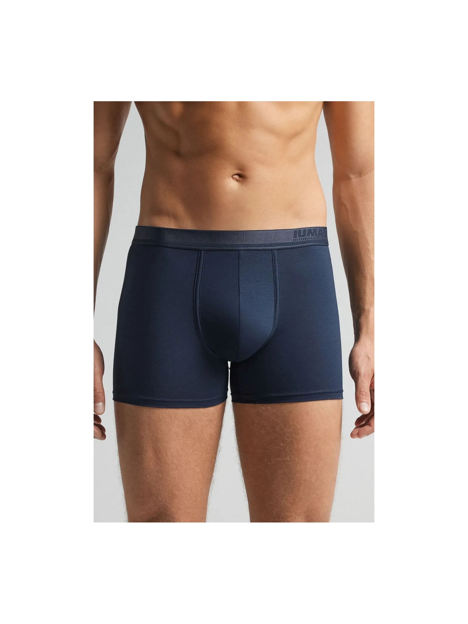 Cueca Boxer Em Algodão Premium Com Logótipo Azul Intimissimi