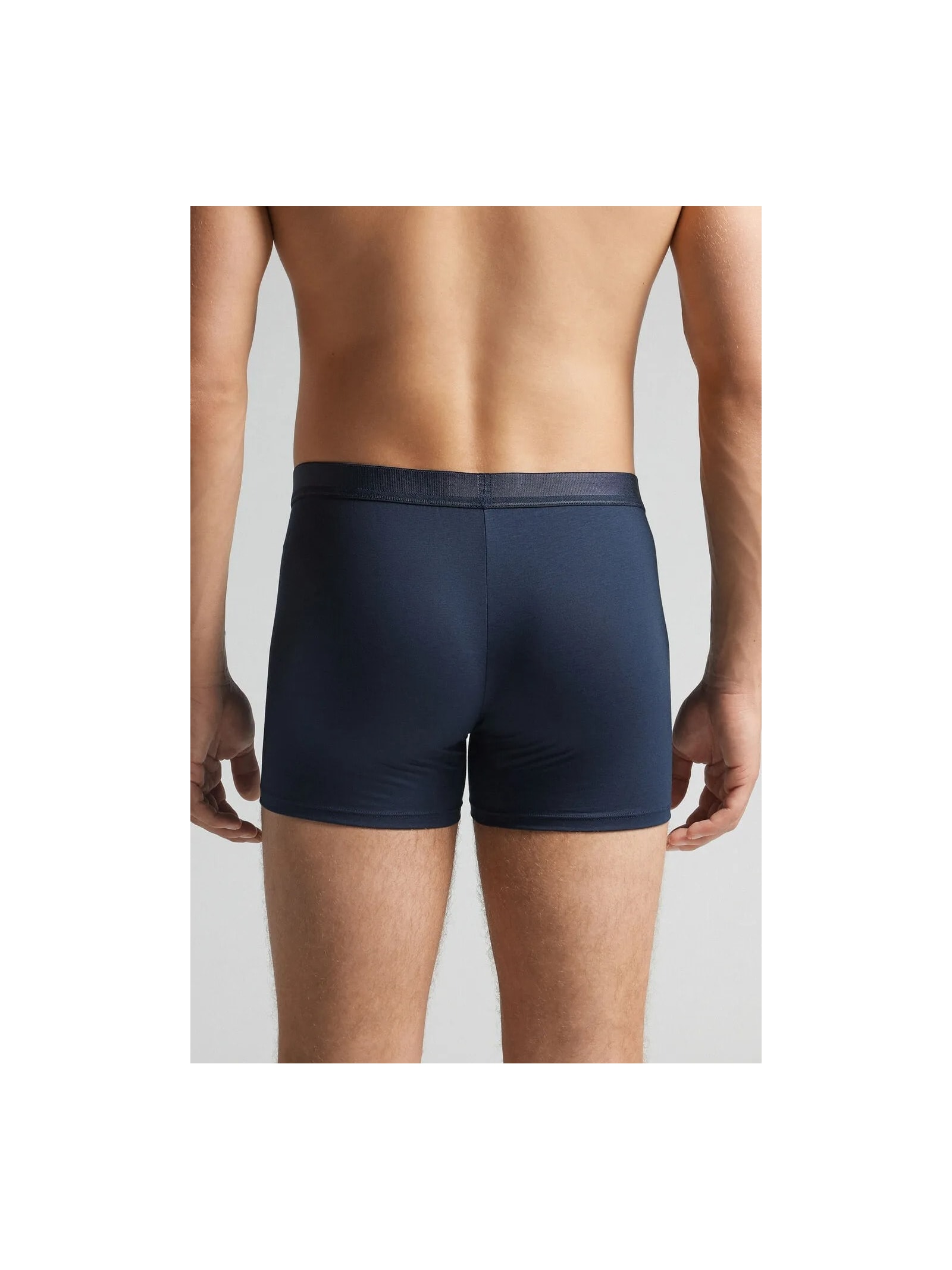 Cueca Boxer Em Algodão Premium Com Logótipo Azul Intimissimi