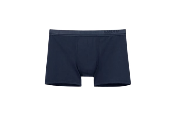 Cueca Boxer Em Algodão Premium Com Logótipo - Azul