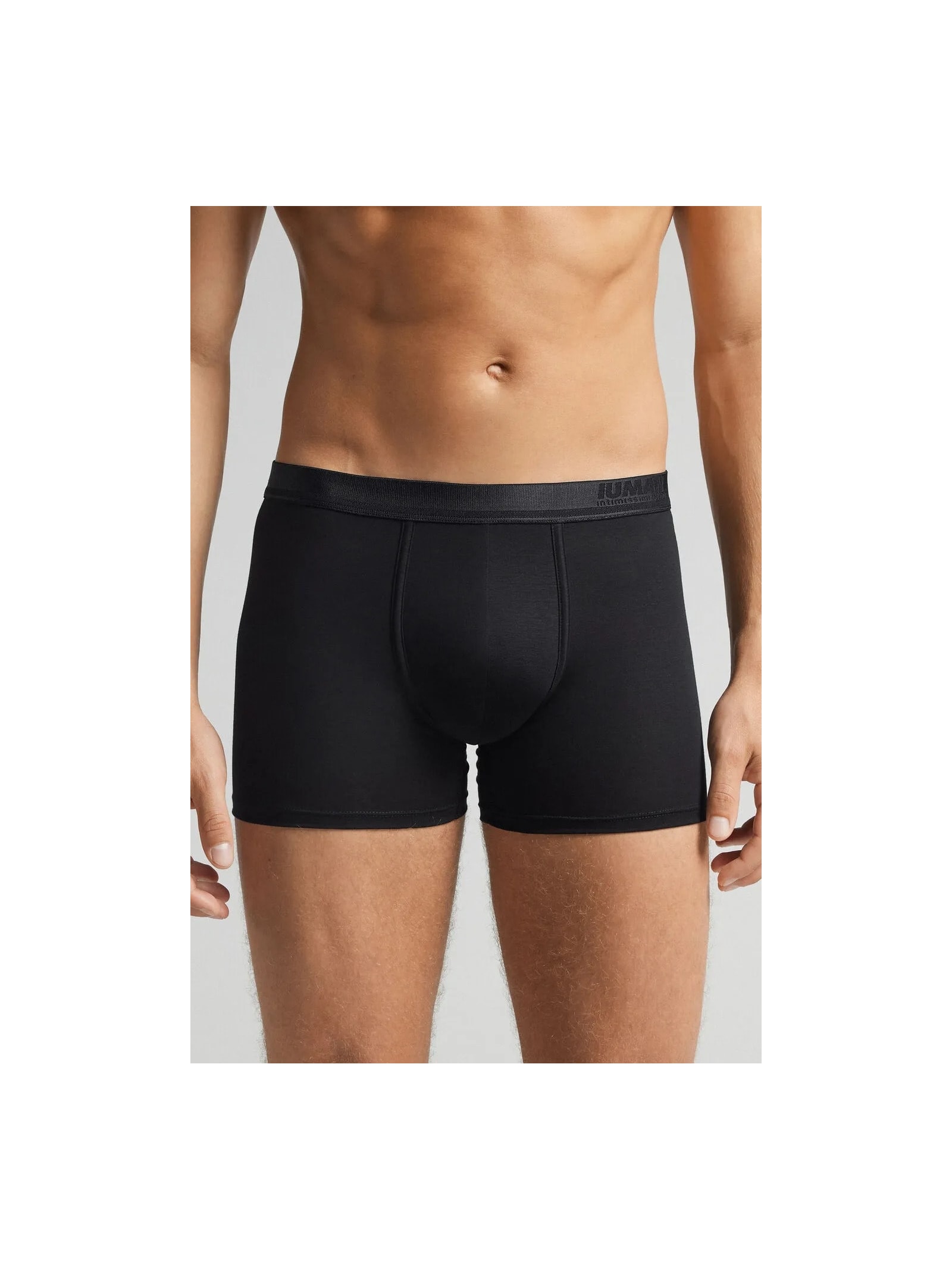 Cueca Boxer Em Algodão Premium Com Logótipo Preto Intimissimi