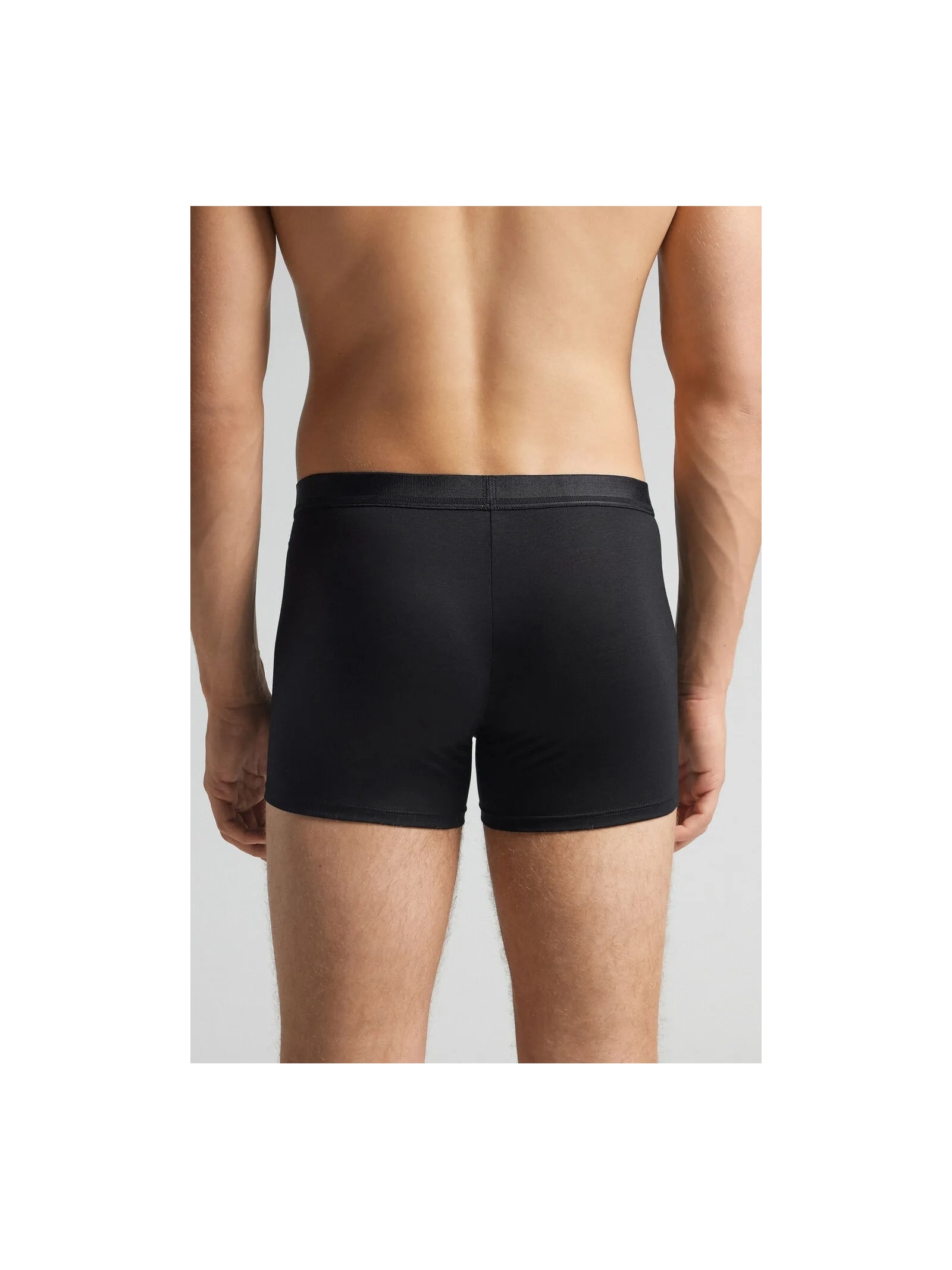 Cueca Boxer Em Algodão Premium Com Logótipo Preto Intimissimi