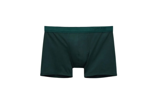 Cueca Boxer Em Algodão Premium Com Logótipo - Verde