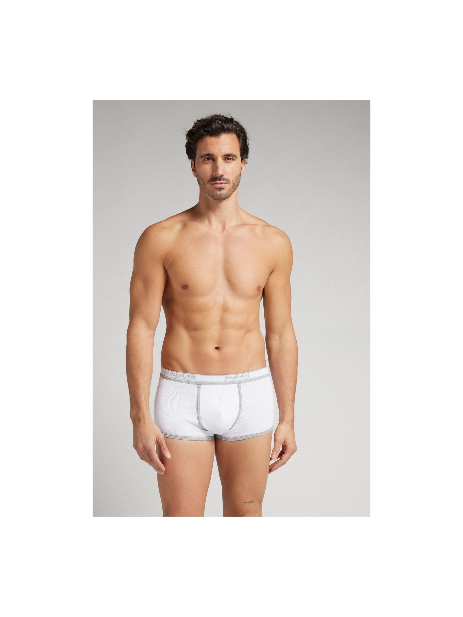 Cueca Boxer Em Algodão Supima Canelado Branco Intimissimi