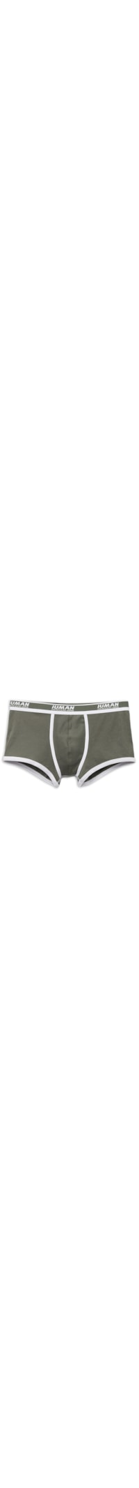 Cueca Boxer Em Algodão Supima Canelado - Verde