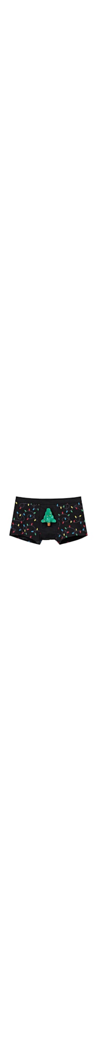 Cueca Boxer Em Algodão Supima Christmas Lights - Preto