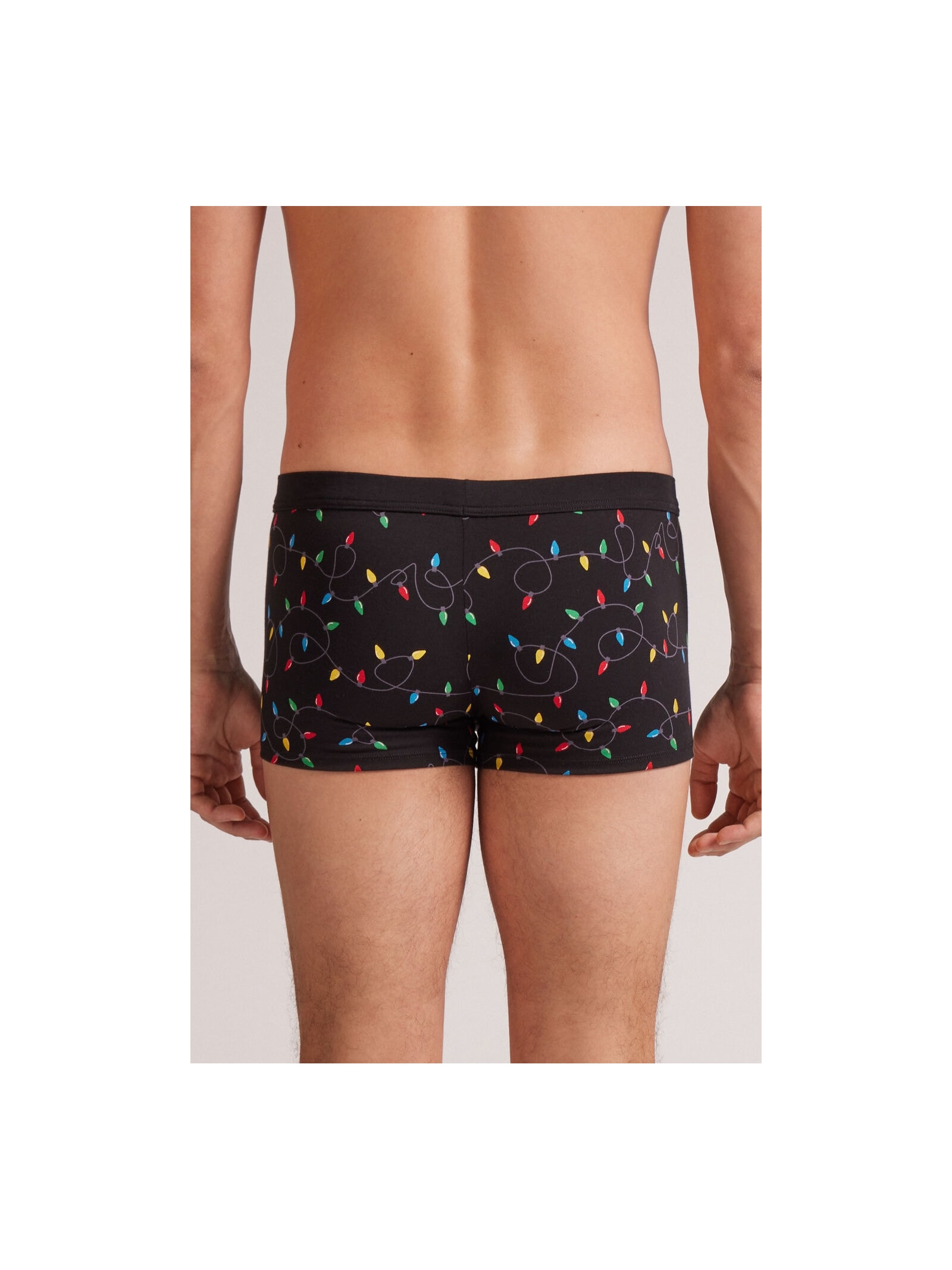 Cueca Boxer Em Algodão Supima Christmas Lights Preto Intimissimi