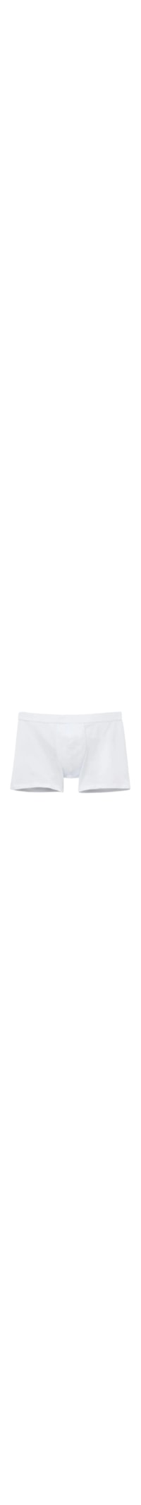 Cueca Boxer Em Algodão Supima Com Elástico Visível - Branco