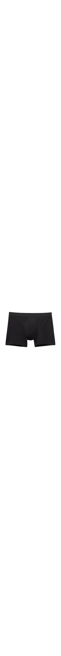 Cueca Boxer Em Algodão Supima Com Elástico Visível - Preto