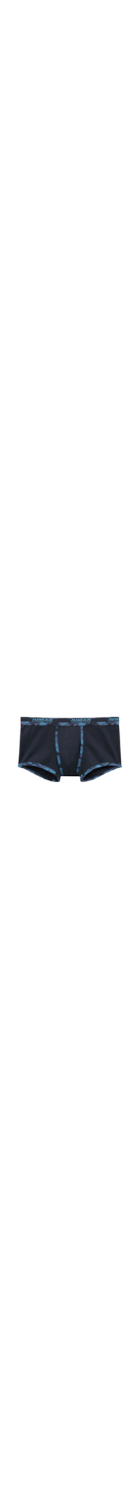 Cueca Boxer Em Algodão Supima Com Estampa Camuflada - Azul